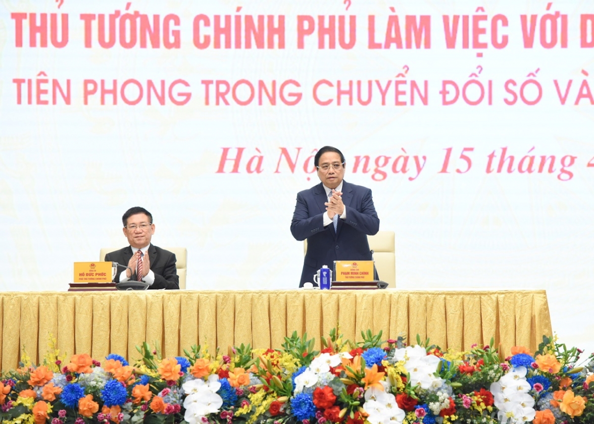thủ tướng chủ trì hội nghị với các doanh nghiệp nhà nước tiên phong trong chuyển đổi số hình ảnh 1 thu tuong chu tri hoi nghi voi cac doanh nghiep nha nuoc tien phong trong chuyen doi so hinh anh 1