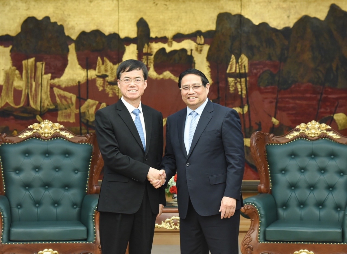 Thủ tướng Phạm Minh Chính tiếp Bộ trưởng Bộ Công tác về quân nhân xuất ngũ Trung Quốc