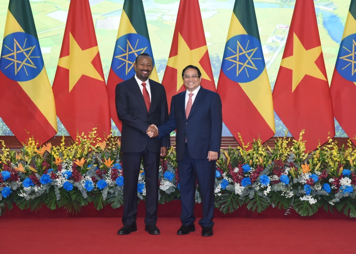 Thủ tướng Phạm Minh Chính đón và hội đàm với Thủ tướng Ethiopia