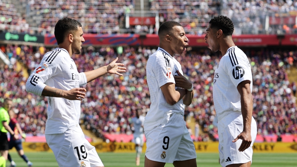 En direct du Barça 4-3 Real Madrid Kylian Mbappé inscrit un triplé image 8 Match en direct du Barça 4-3 Real Madrid Kylian Mbappé marque un triplé photo 8