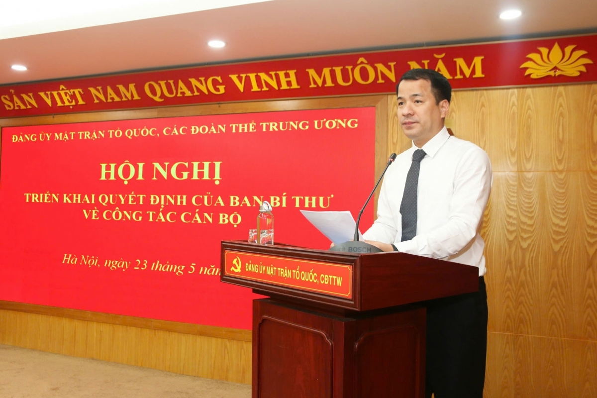 ban bi thu dieu dong, chi dinh nhan su Dang uy mttq, cac doan the trung uong hinh anh 2