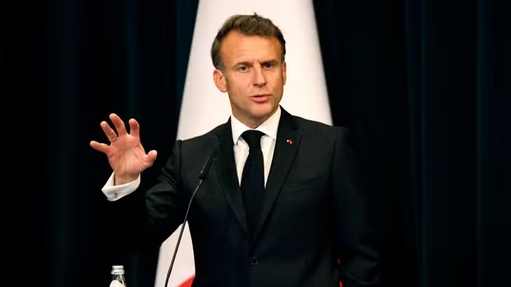 Tổng thống Pháp Emmanuel Macron tuyên bố rằng châu Âu phải củng cố lập trường, phản đối các cuộc tấn công Dải Gaza của Israel trong những ngày gần đây. Ảnh: Le Huffpost