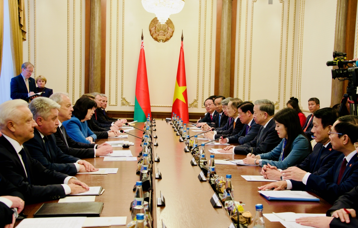 Tổng Bí thư Tô Lâm hội kiến lãnh đạo Quốc hội Belarus