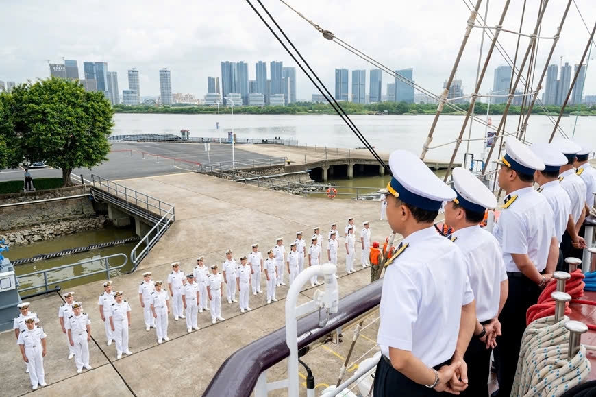 vietnamese sailing ship 286 concludes china exchange programme picture 1 vietnamese sailing ship 286 concludes china exchange programme picture 1