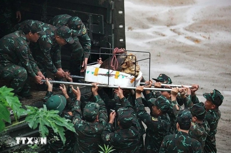 wartime unexploded ordnance safely detonated in hoa binh picture 1