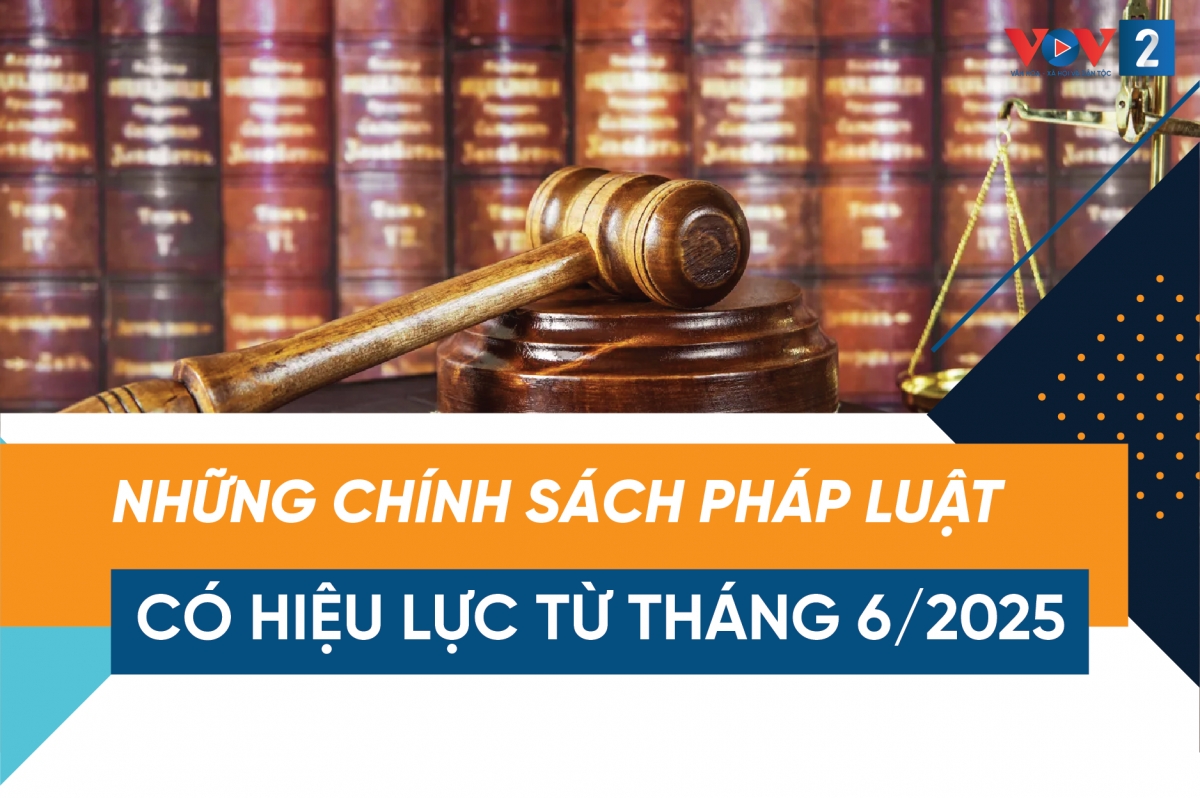 Chính sách pháp luật có hiệu lực tháng 6/2025