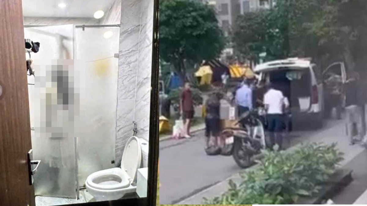 thi the co gai trong tu the treo co trong phong tam chung cu o ha noi hinh anh 1 thi the co gai trong tu the treo co trong phong tam chung cu o ha noi hinh anh 1