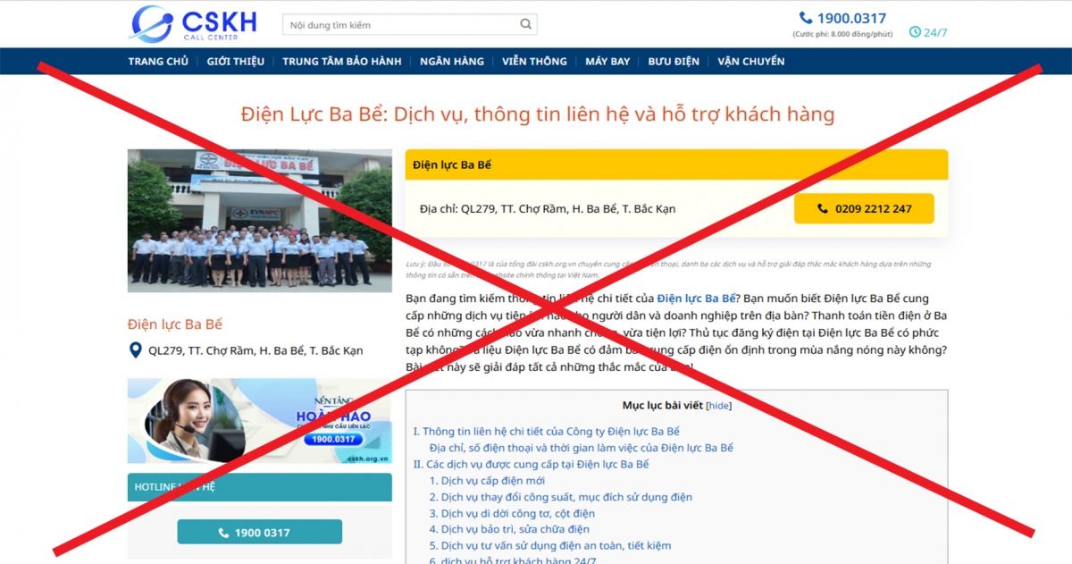 EVNNPC cảnh báo khẩn cấp trang web giả mạng thông tin nhằm lừa đảo khách hàng