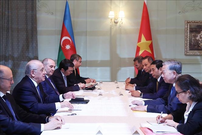 tong bi thu to lam hoi kien voi thu tuong azerbaijan ali asadov hinh anh 1