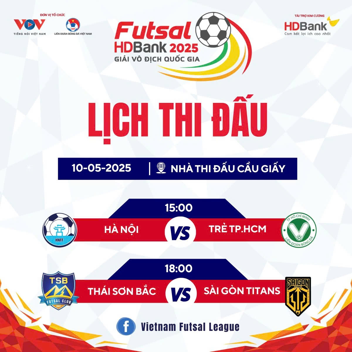 lịch thi đấu futsal hdbank vô địch quốc gia 2025 hôm nay 10 5 hình ảnh 1 lich thi dau futsal hdbank vo dich quoc gia 2025 hom nay 10 5 hinh anh 1
