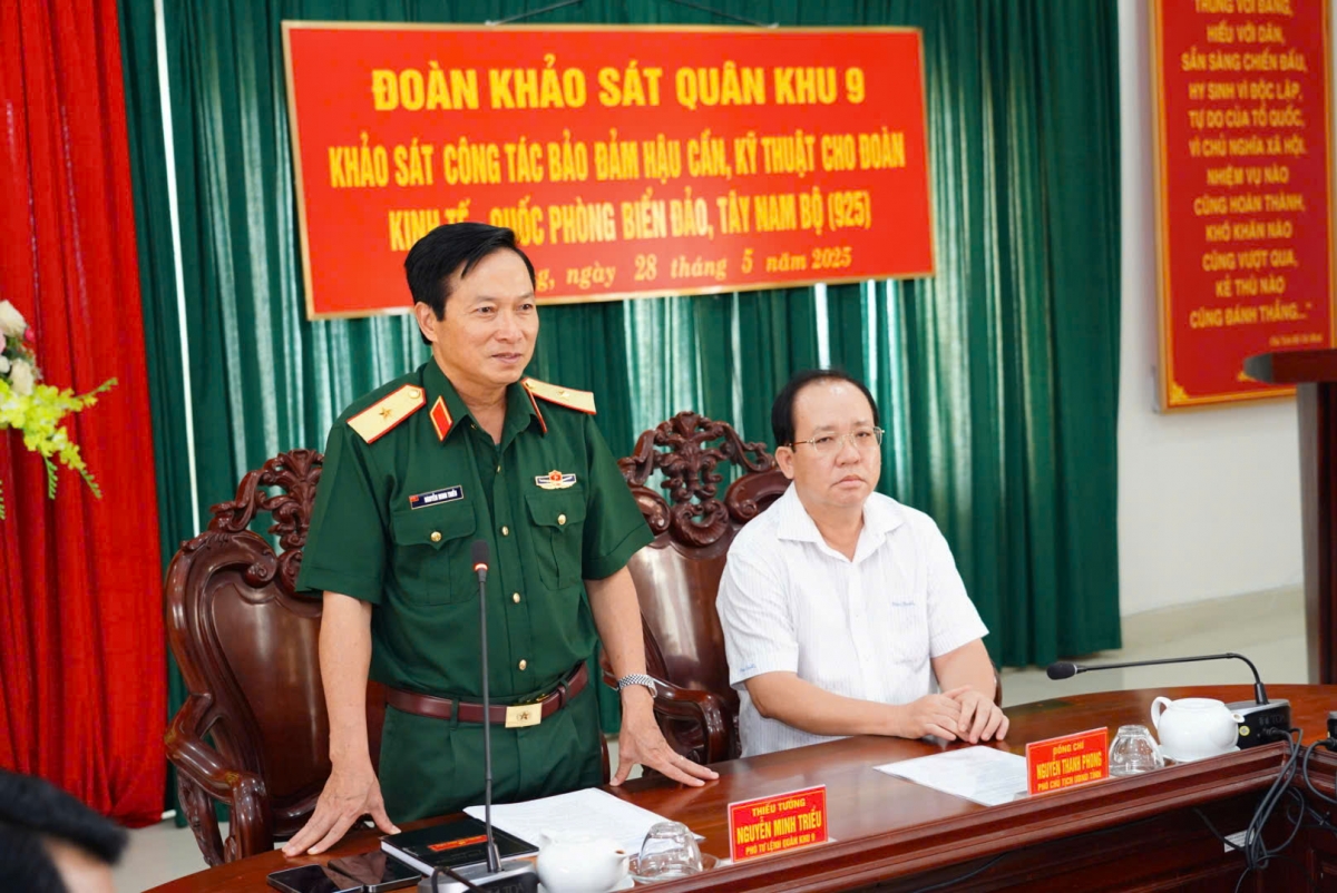 Khảo sát địa điểm cho Đoàn kinh tế quốc phòng biển đảo, Tây Nam bộ hoạt động
