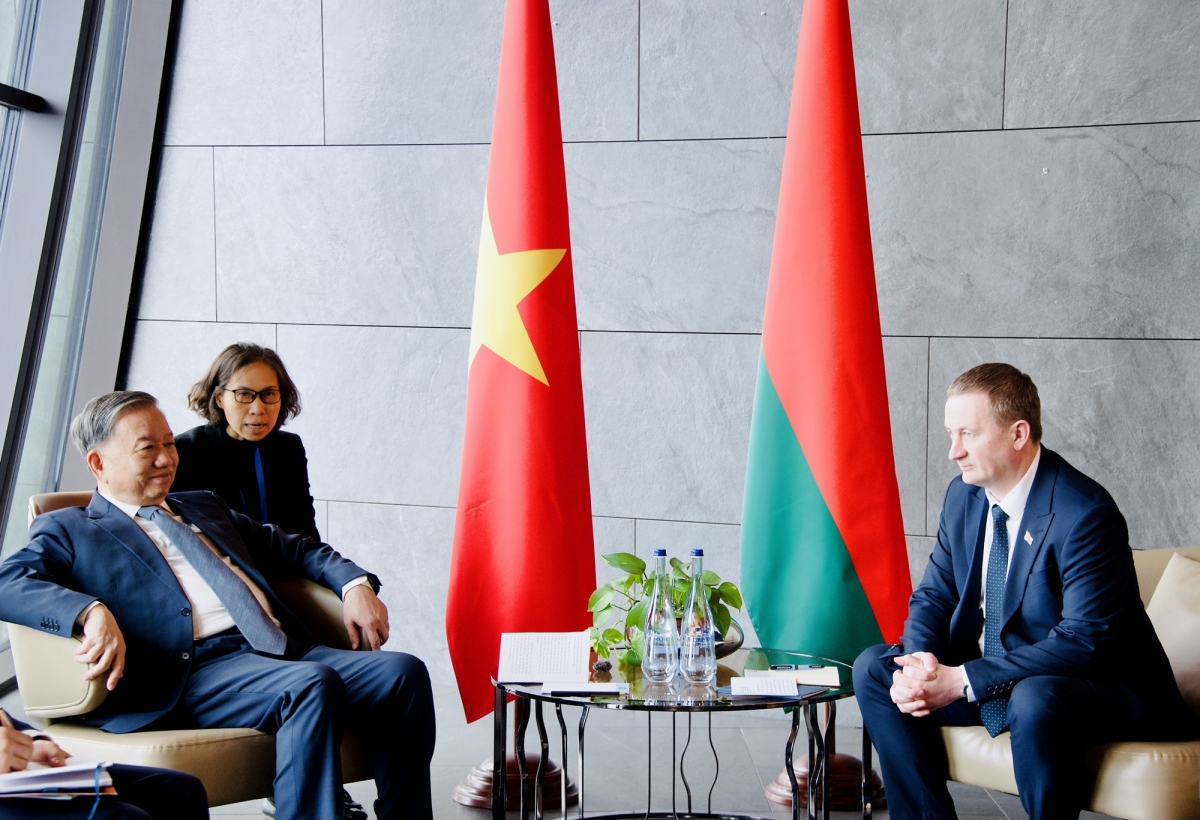 Tổng Bí thư Tô Lâm hội kiến Thủ tướng Belarus Aleksandr Turchin