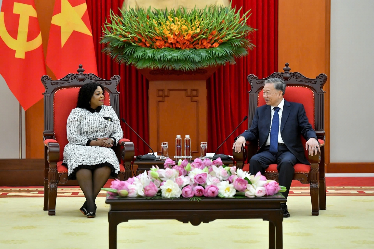 Tổng Bí thư Tô Lâm tiếp Phó Tổng Thư ký thứ nhất Đảng Đại hội Dân tộc Phi (ANC)