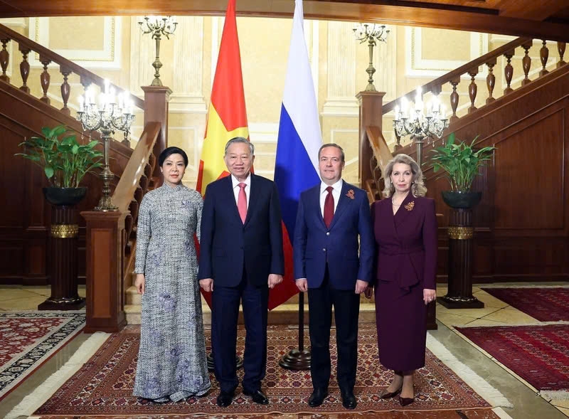 tong bi thu to lam hoi kien voi chu tich Dang nuoc nga thong nhat dmitry medvedev hinh anh 1