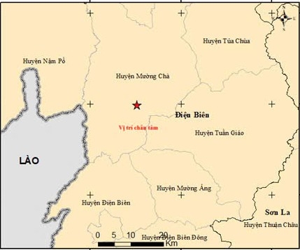 Động đất mạnh 5.0 độ richter, tâm chấn tại Mường Chà (Điện Biên)