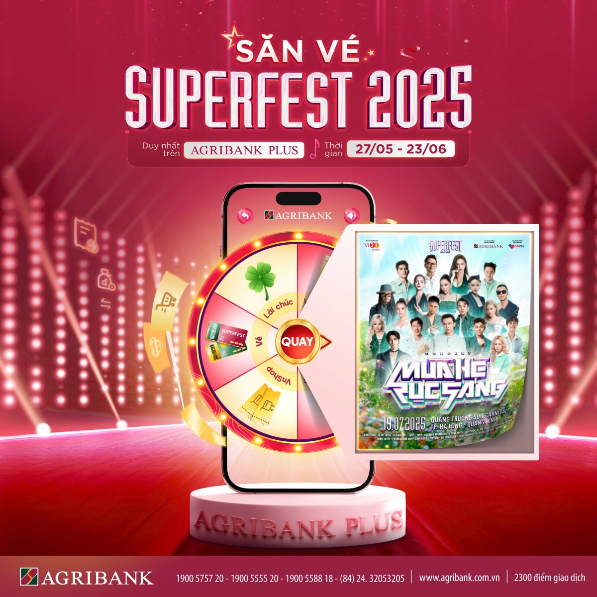 “Săn - Tặng vé Superfest 2025” miễn phí, ưu đãi cực khủng cùng Agribank