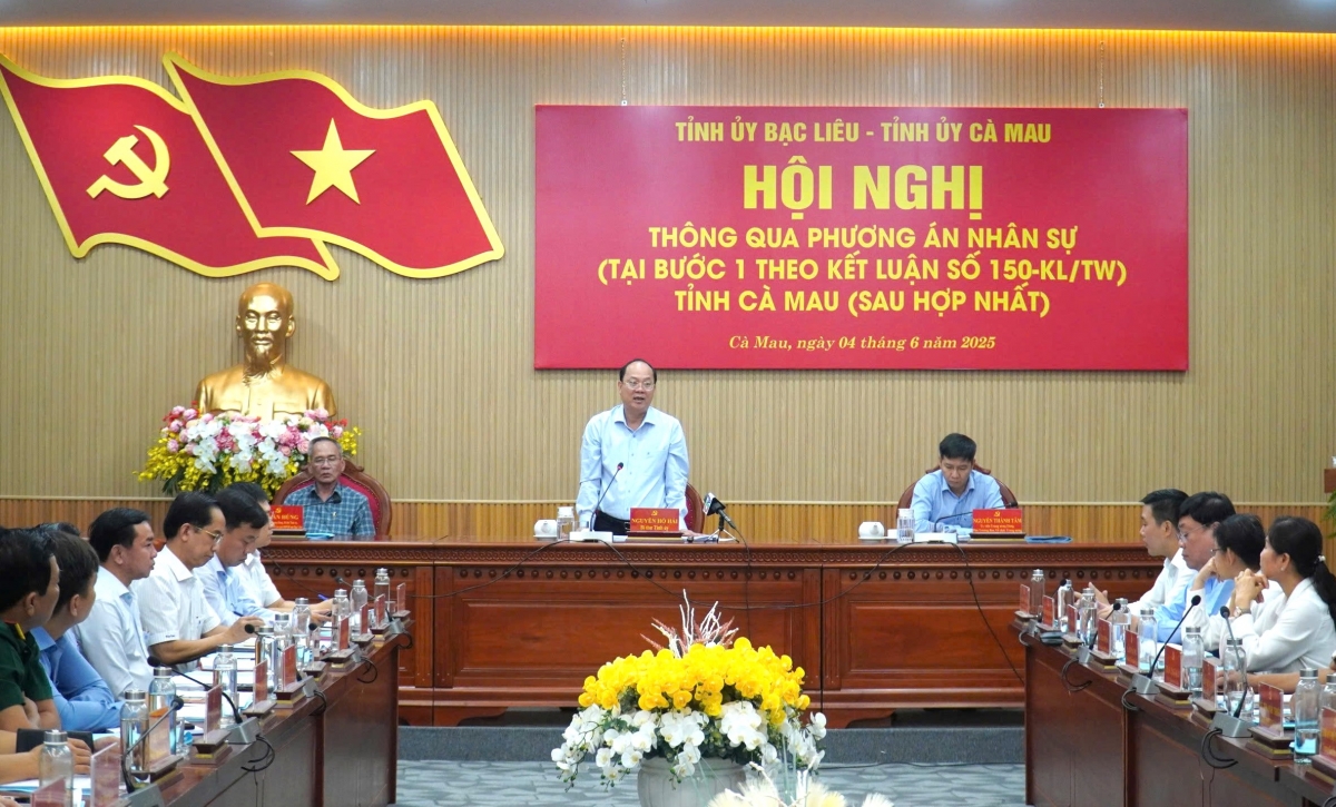 Thống nhất phương án nhân sự tỉnh Cà Mau sau sáp nhập