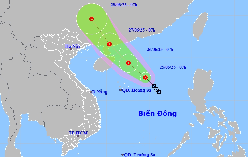Áp thấp nhiệt đới giật cấp 8 đang có xu hướng mạnh lên