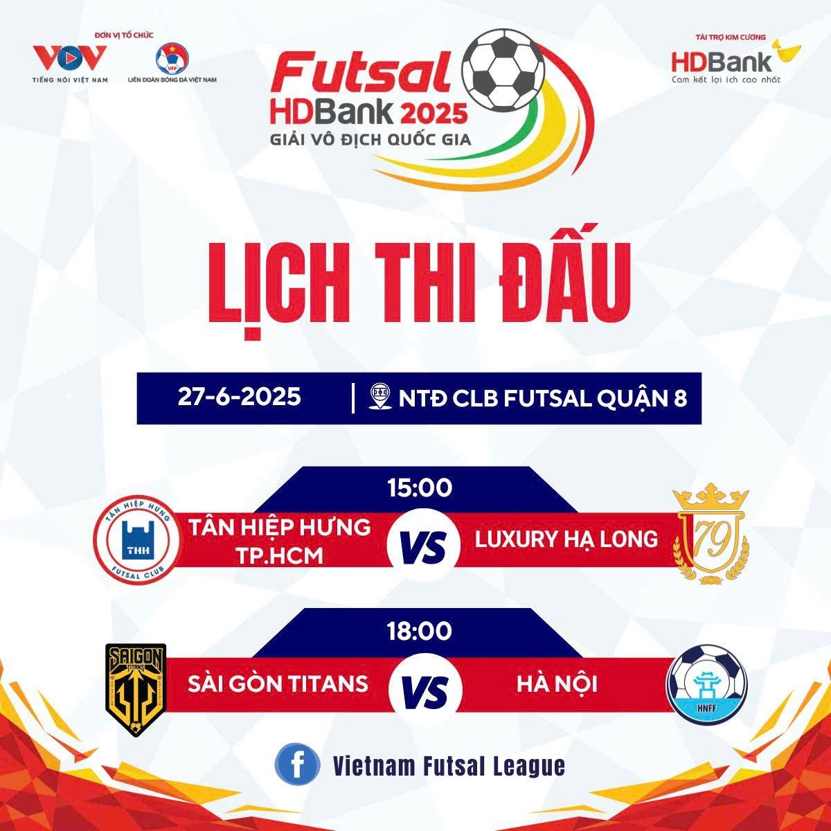 lich thi dau vong 14 giai futsal hdbank vDqg 2025 xac dinh doi vo dich hinh anh 1