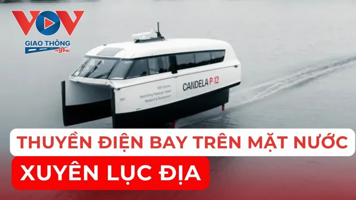 Hành trình xuyên lục địa của thuyền điện chở khách "bay" trên mặt nước