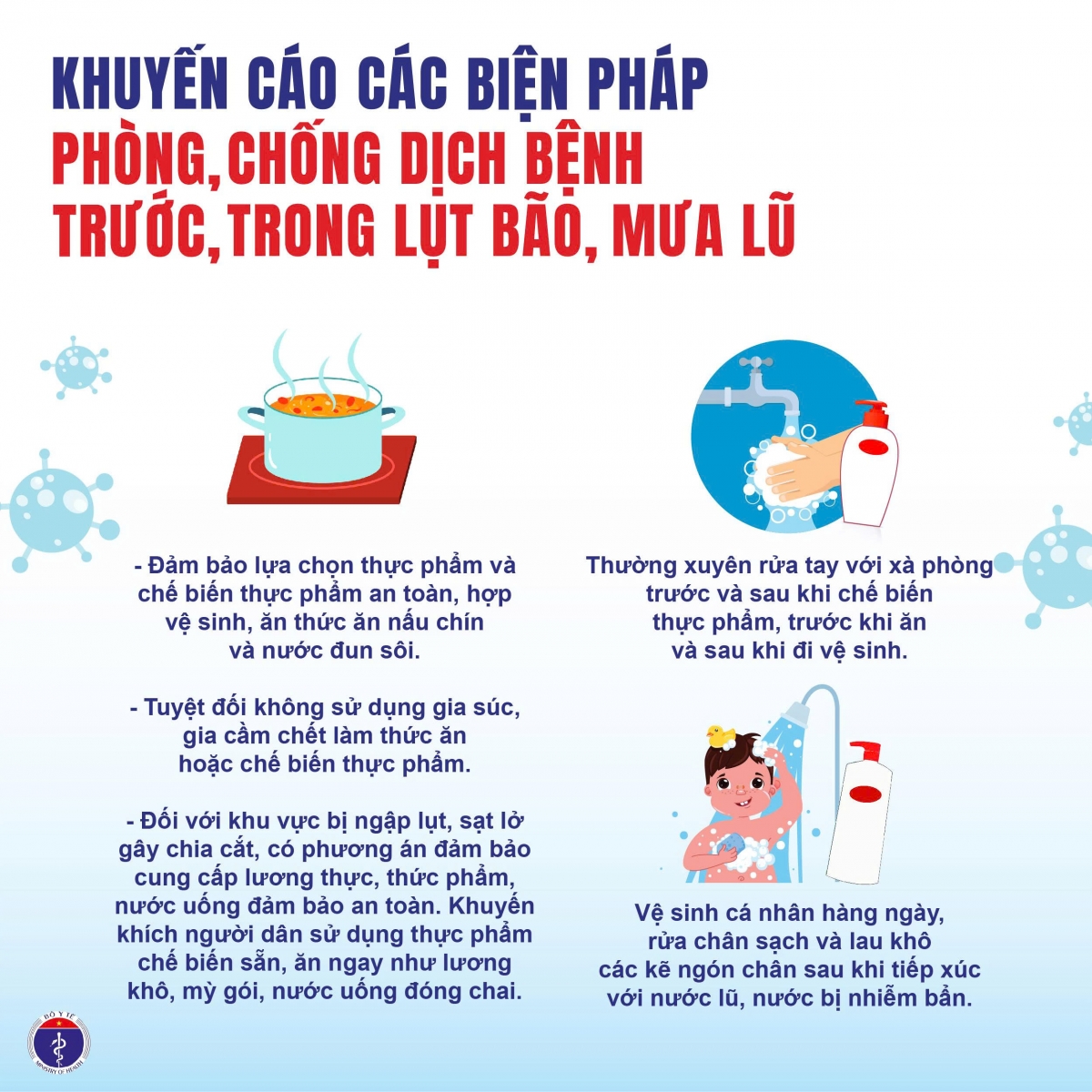 phong, chong mot so benh thuong gap trong mua bao, lu lut hinh anh 1