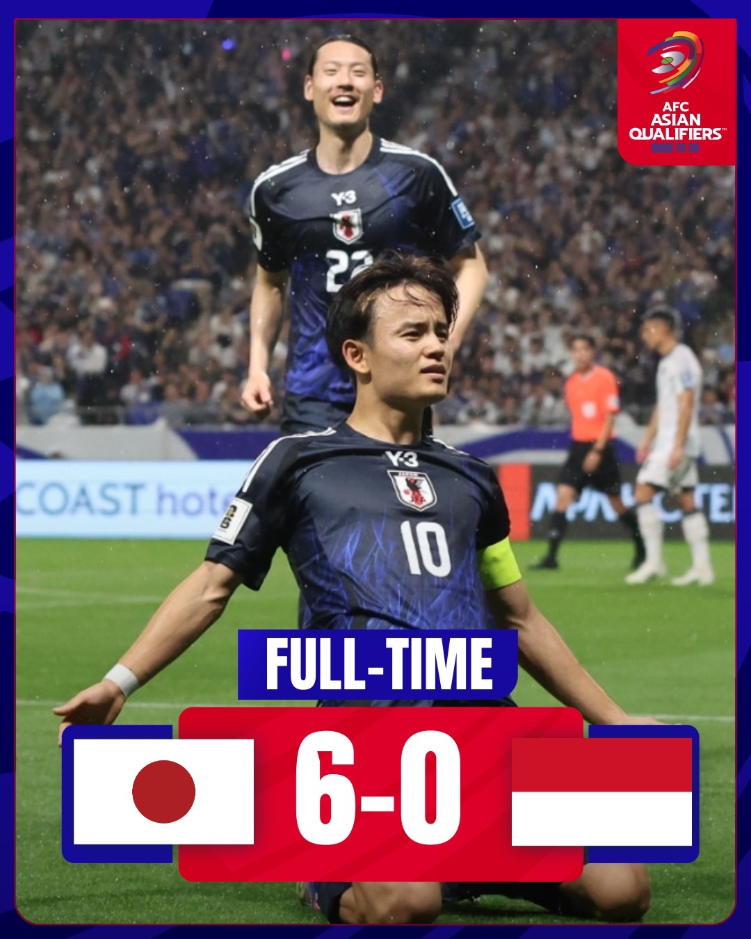 ket qua vong loai world cup 2026 hom nay 10 6 indonesia thua 0-6 nhat ban hinh anh 1