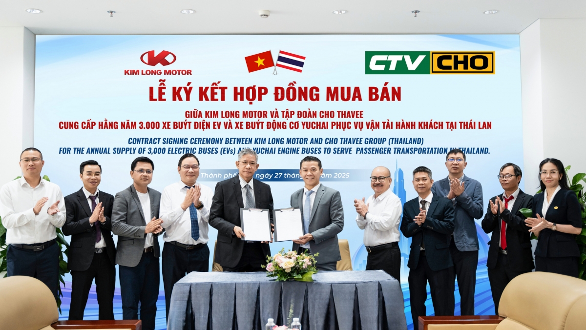 Sau Hàn Quốc, Kim Long Motor có hợp đồng 3.000 xe buýt điện với đối tác Thái Lan