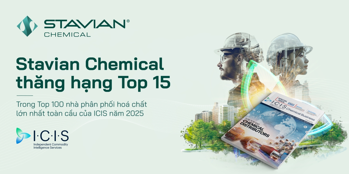 Stavian lọt top 15 toàn cầu theo bảng xếp hạng ICIS 2025