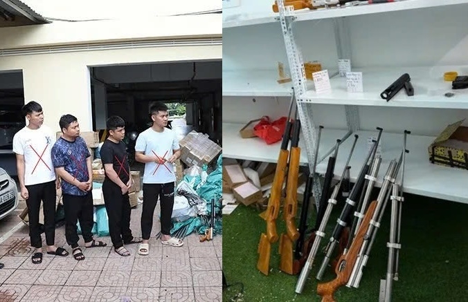 triet pha xuong san xuat sung quy mo lon, ban vu khi online thu loi hang ty dong hinh anh 1 triet pha xuong san xuat sung quy mo lon, ban vu khi online thu loi hang ty dong hinh anh 1