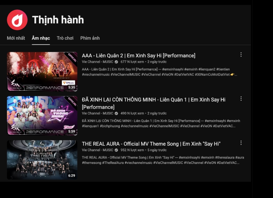 em xinh say hi thời lượng dài kỷ lục vẫn chiếm sóng top trending youtube hình ảnh 1 em xinh say hi thoi luong dai ky luc van chiem song top trending youtube hinh anh 1