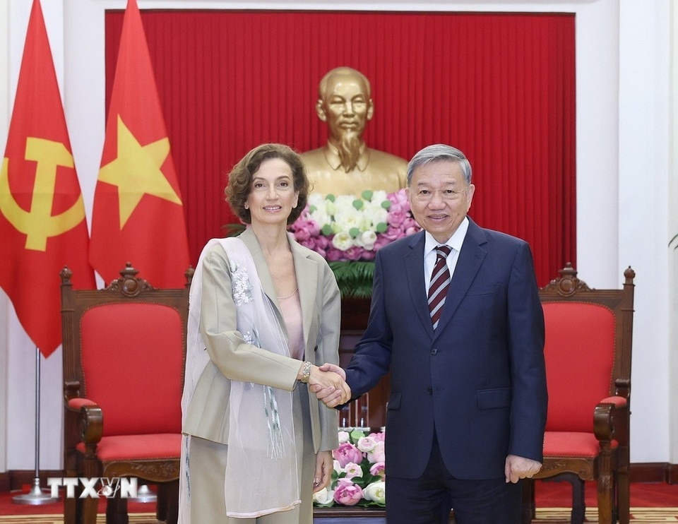 tổng bí thư tô lâm tiếp tổng giám đốc tổ chức unesco hình ảnh 2 tong bi thu to lam tiep tong giam doc to chuc unesco hinh anh 2
