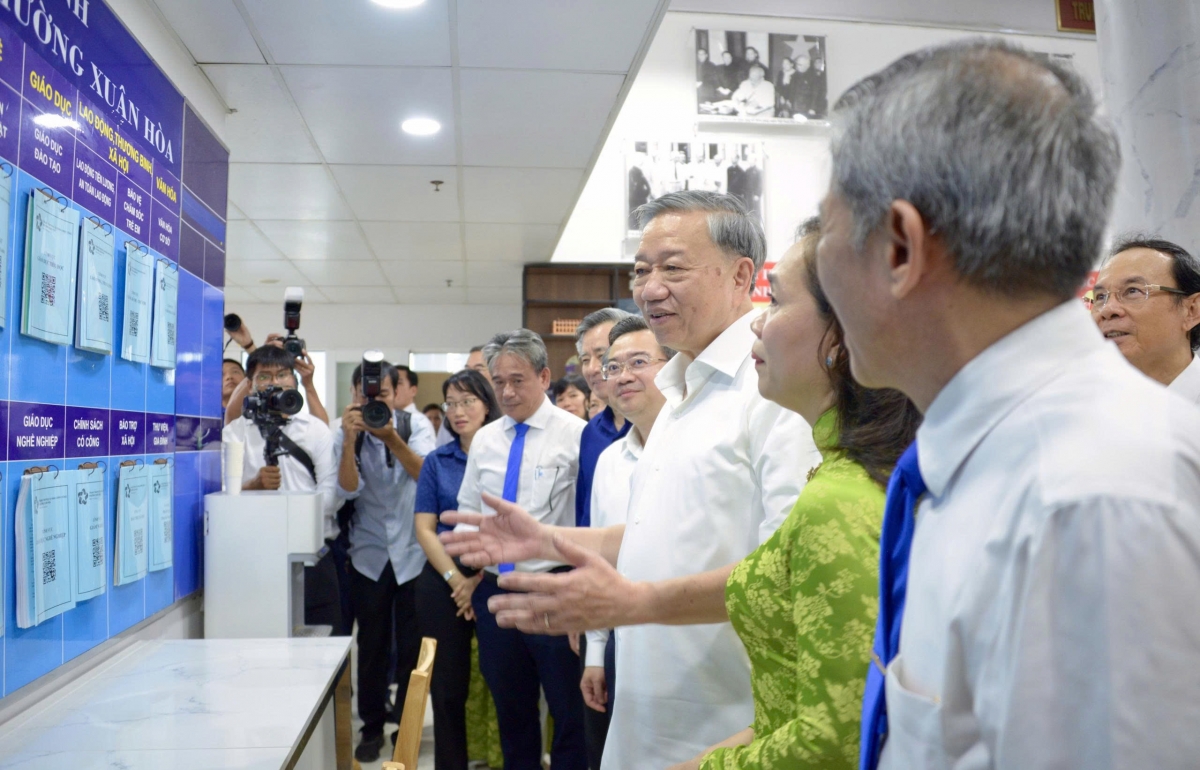 Tổng Bí thư Tô Lâm khảo sát mô hình chính quyền hai cấp tại TP. Hồ Chí Minh