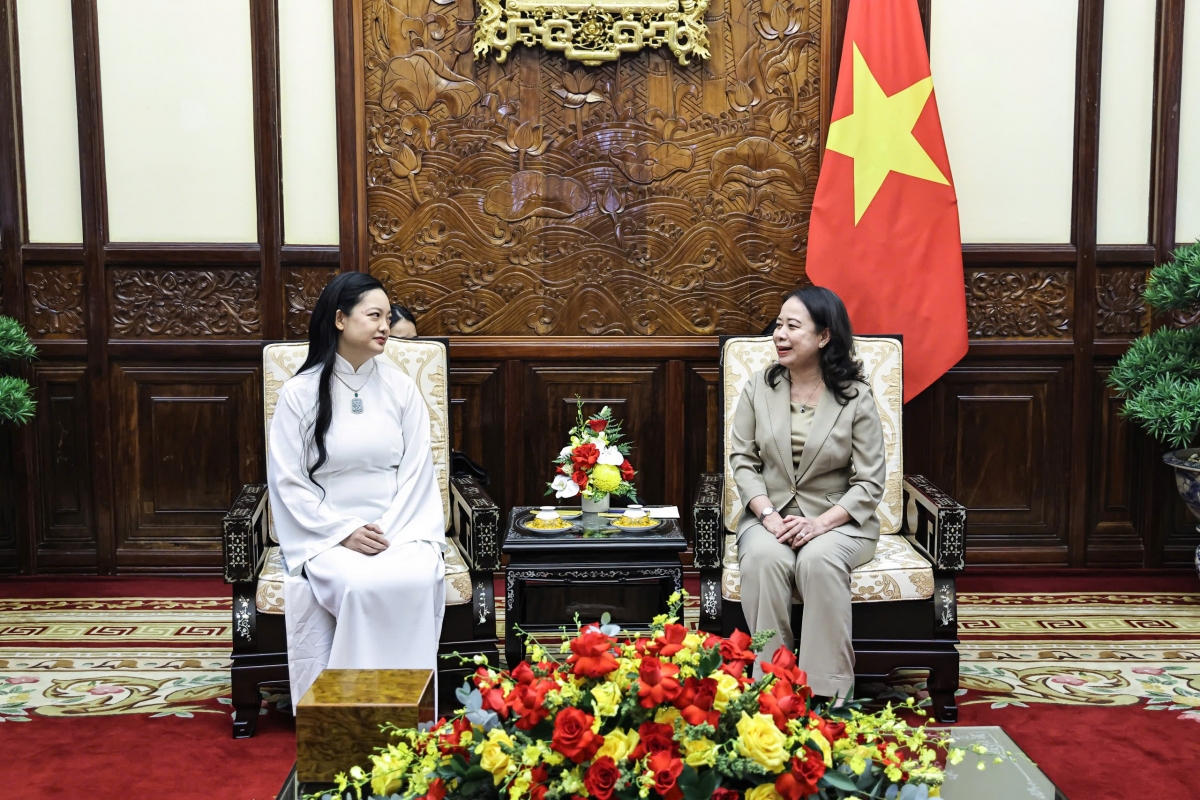 Phó Chủ tịch nước Võ Thị Ánh Xuân tiếp nữ phi hành gia Amanda Nguyễn