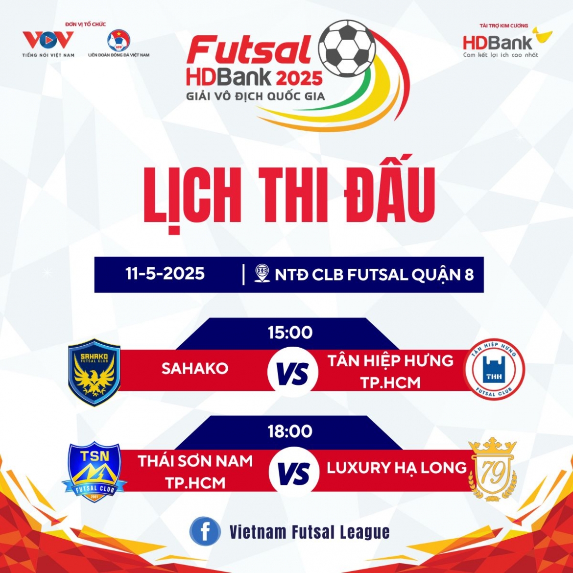 lich thi dau va truc tiep giai futsal hdbank vDqg 2025 ngay 11 5 hinh anh 1