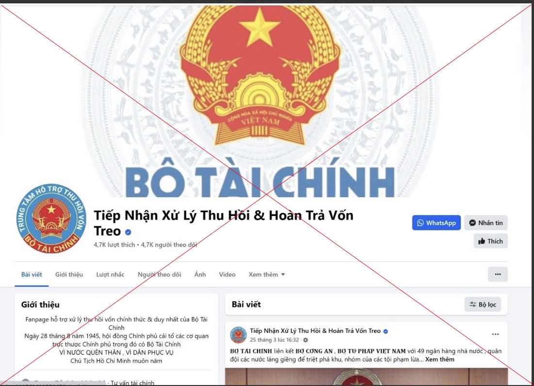 Cảnh báo giả mạo Cổng thông tin điện tử Bộ Tài chính
