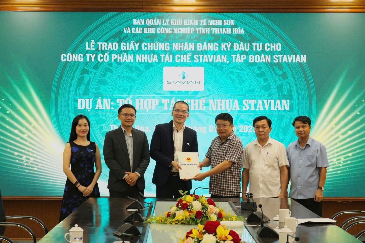 du an to hop tai che nhua stavian chinh thuc nhan giay chung nhan dang ky dau tu hinh anh 1
