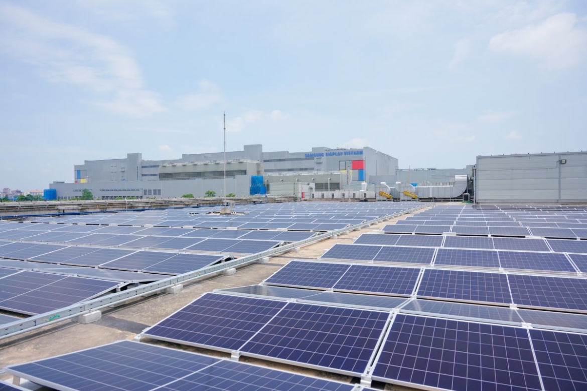samsung electronics vn khanh thanh du an dien mat troi ap mai tai nha may bac ninh hinh anh 1