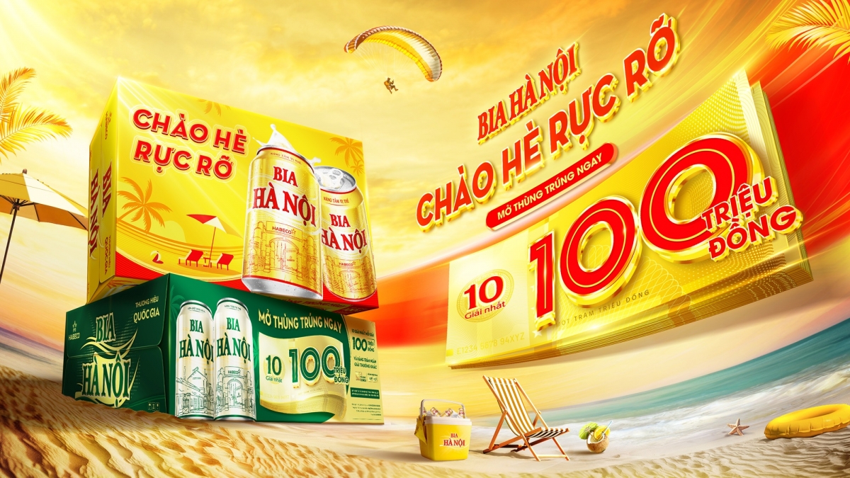 trúng 100 triệu đồng với chương trình khuyến mại chào hè rực rỡ cùng bia hà nội hình ảnh 2 trung 100 trieu dong voi chuong trinh khuyen mai chao he ruc ro cung bia ha noi hinh anh 2