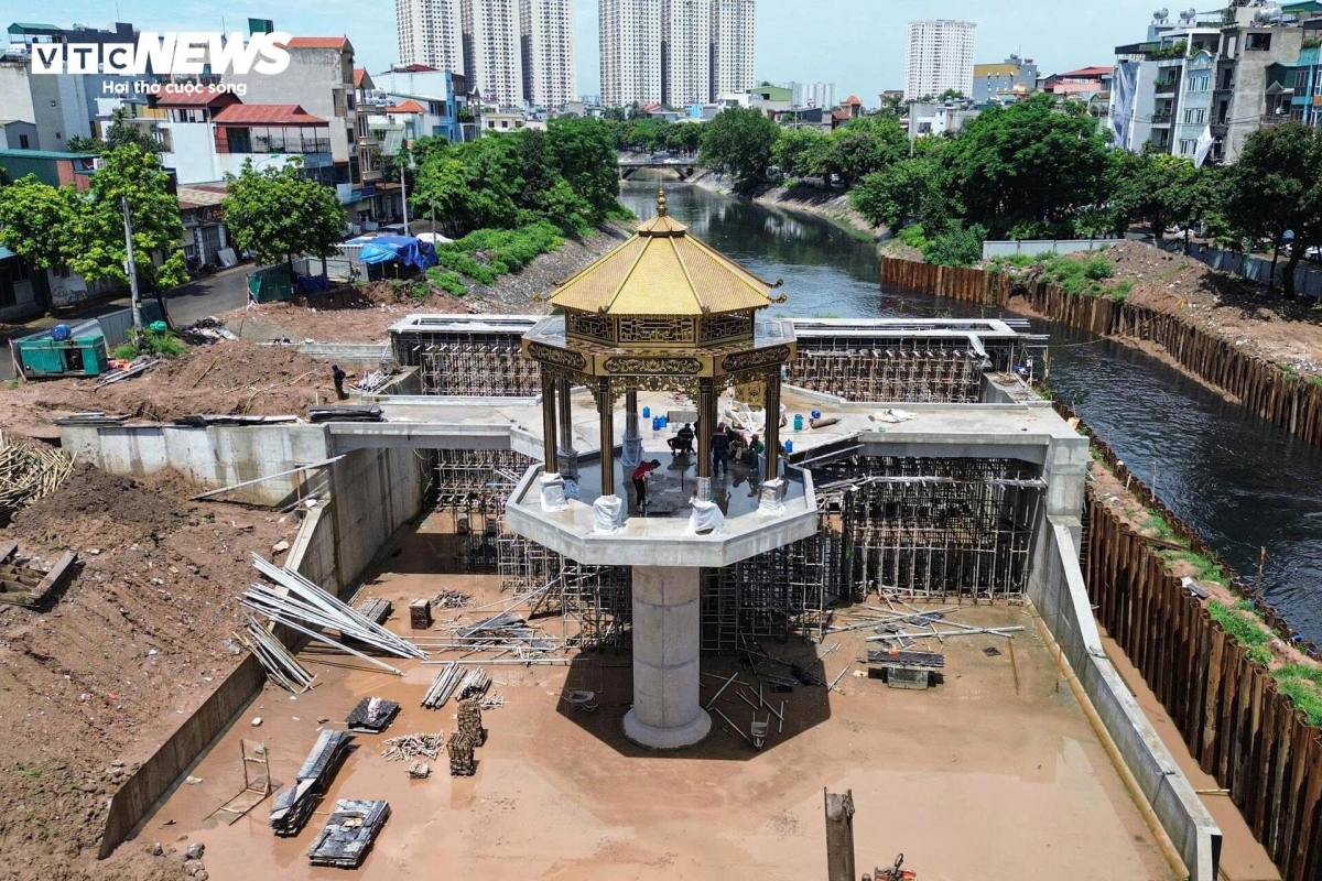 Thiết kế độc lạ của đập tràn giữ nước đầu tiên trên sông Tô Lịch