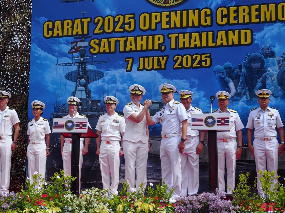 hải quân thái lan và mỹ khởi động tập trận carat 2025 hình ảnh 2 hai quan thai lan va my khoi dong tap tran carat 2025 hinh anh 2
