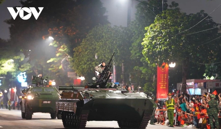 close-up of military hardware at state-level parade rehearsal for national day picture 11