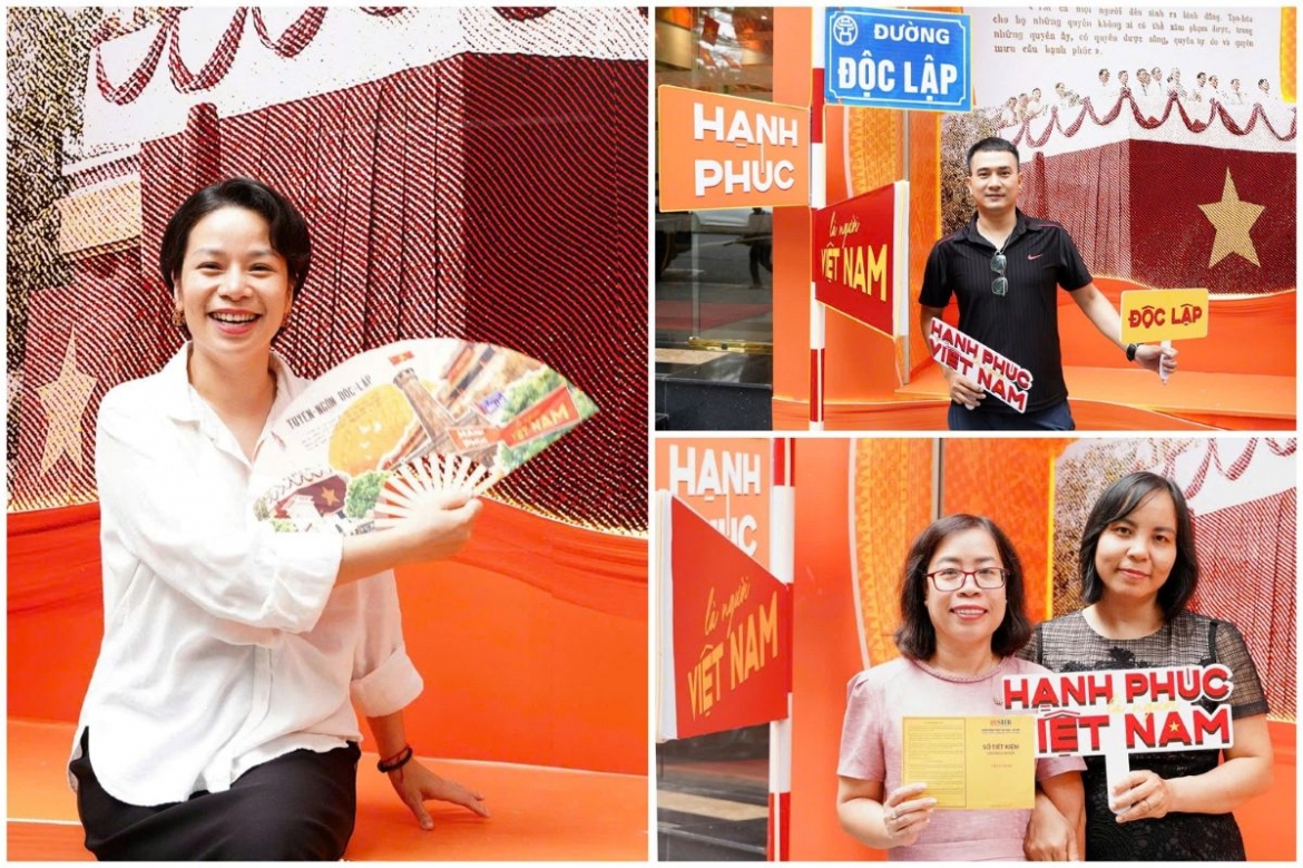 gioi tre ran ran check-in photobooth shb mung quoc khanh hinh anh 2