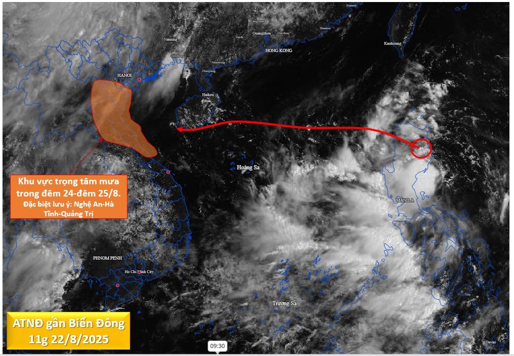 bao so 5 sap hinh thanh cuong do cuc dai giat cap 15, du bao vao dat lien ngay 25 8 hinh anh 1