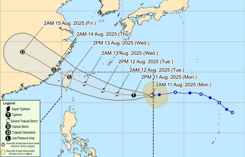 Bão Podul dự kiến đổ bộ vào cả Đài Loan và Trung Quốc đại lục
