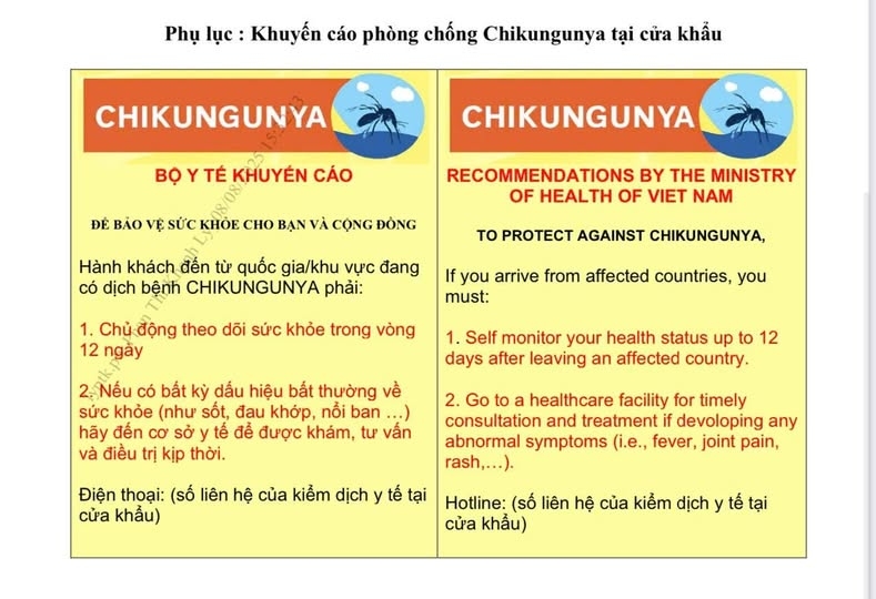 Bộ Y tế phát cảnh báo khuyến cáo người dân trước bệnh chikungunya đang lây lan toàn cầu. Bộ Y tế phát cảnh báo khuyến cáo người dân trước bệnh chikungunya đang lây lan toàn cầu.