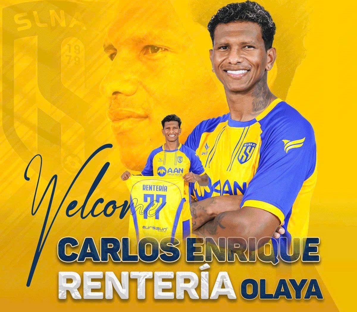CLB SLNA chiêu mộ thành công ngoại binh Carlos Enrique Rentería Olaya, người được định giá hơn 10 tỷ đồng. CLB SLNA chiêu mộ thành công ngoại binh Carlos Enrique Rentería Olaya, người được định giá hơn 10 tỷ đồng.