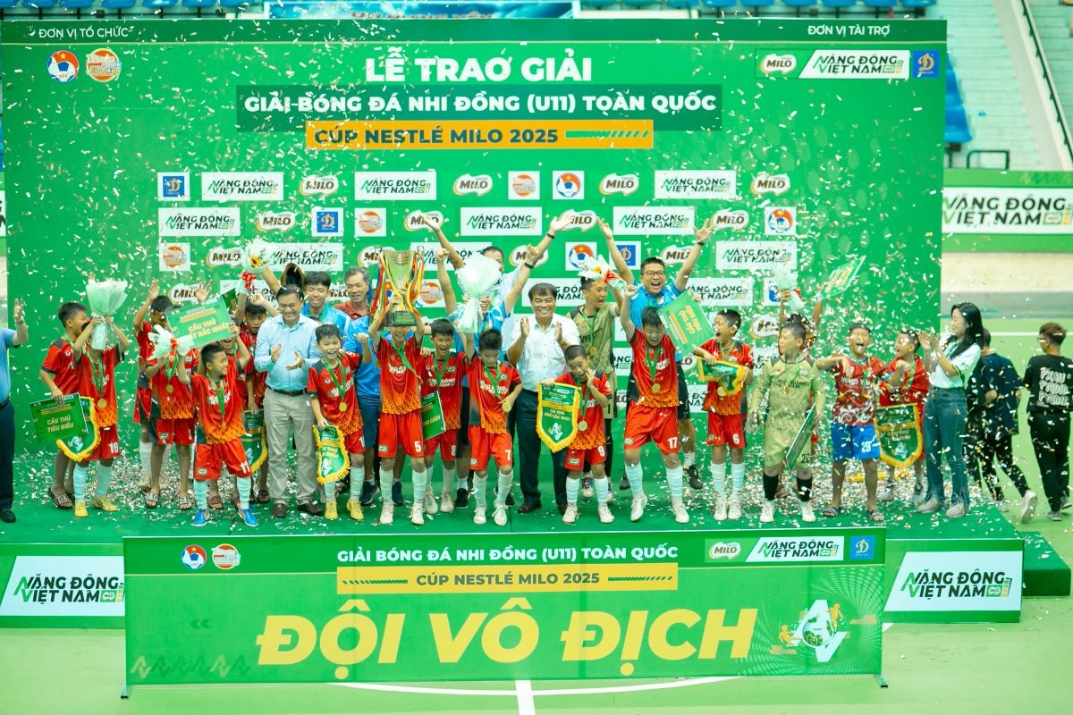 U11 Hưng Yên lần đầu vô địch Giải Bóng đá Nhi đồng Toàn quốc - Cúp Nestlé MILO 2025