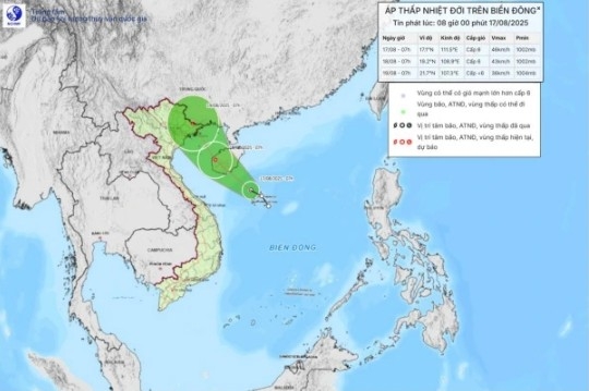 tropical depression hits northwest waters of hoang sa special zone picture 1