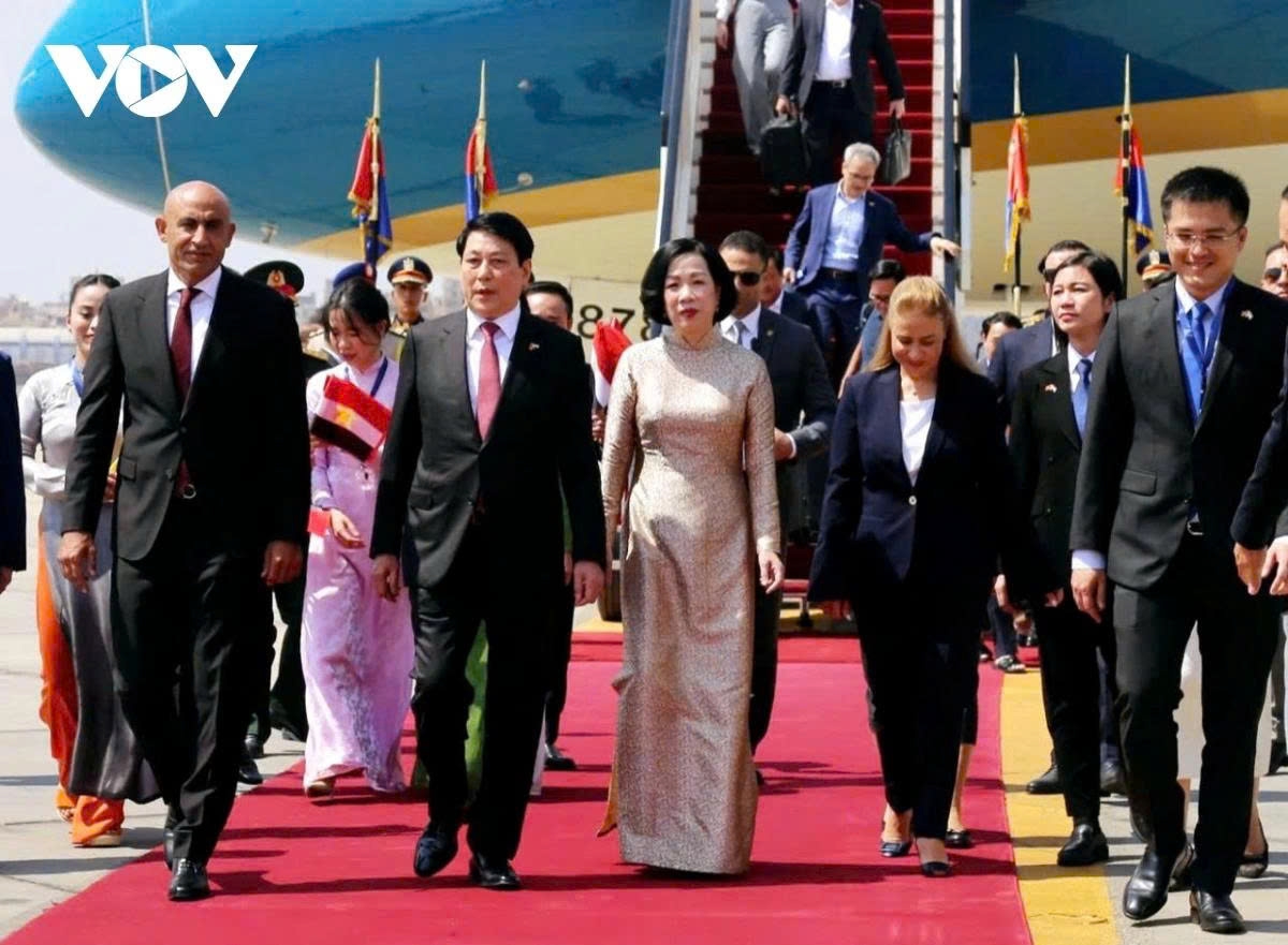 president luong cuong arrives in egypt for state visit picture 1 president luong cuong arrives in egypt for state visit picture 1