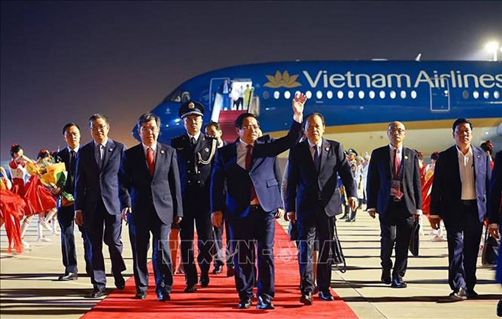 thu tuong den thien tan du hoi nghi thuong dinh to chuc hop tac thuong hai sco hinh anh 1